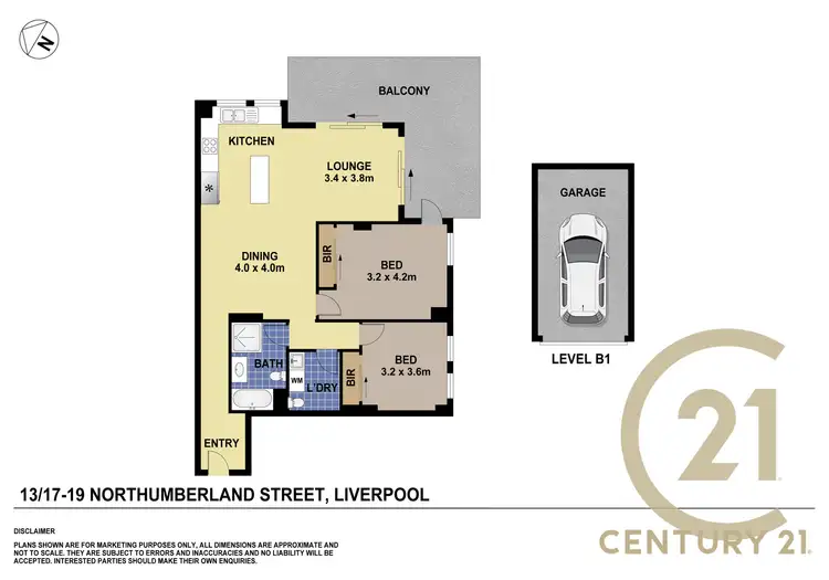 Floorplan of Homely unit listing, 13/17-19 Northumberland Street, Liverpool NSW 2170