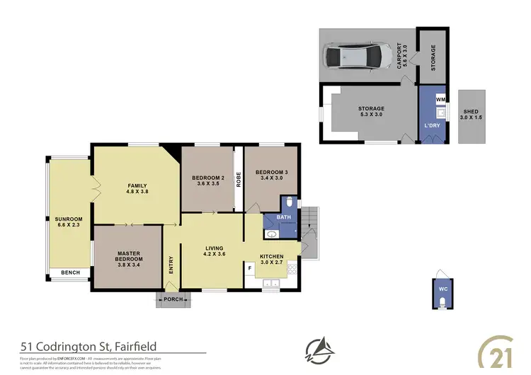 Floorplan of Homely house listing, 51 Codrington Street, Fairfield NSW 2165