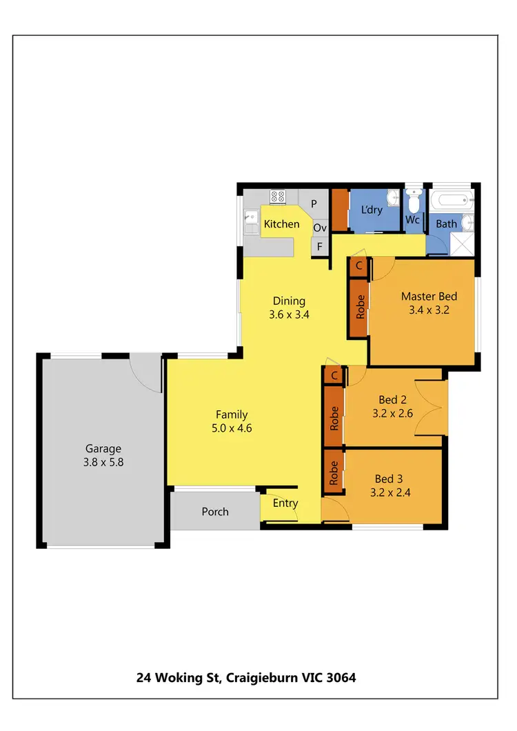 Floorplan of Homely house listing, 24 Woking Street, Craigieburn VIC 3064