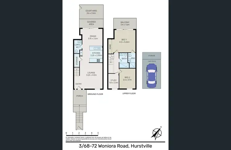 Floorplan of Homely unit listing, 3/68-72 Woniora Road, Hurstville NSW 2220