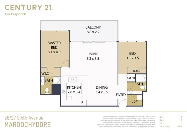 Floorplan of Homely unit listing, 36/27 Sixth Avenue, Maroochydore QLD 4558
