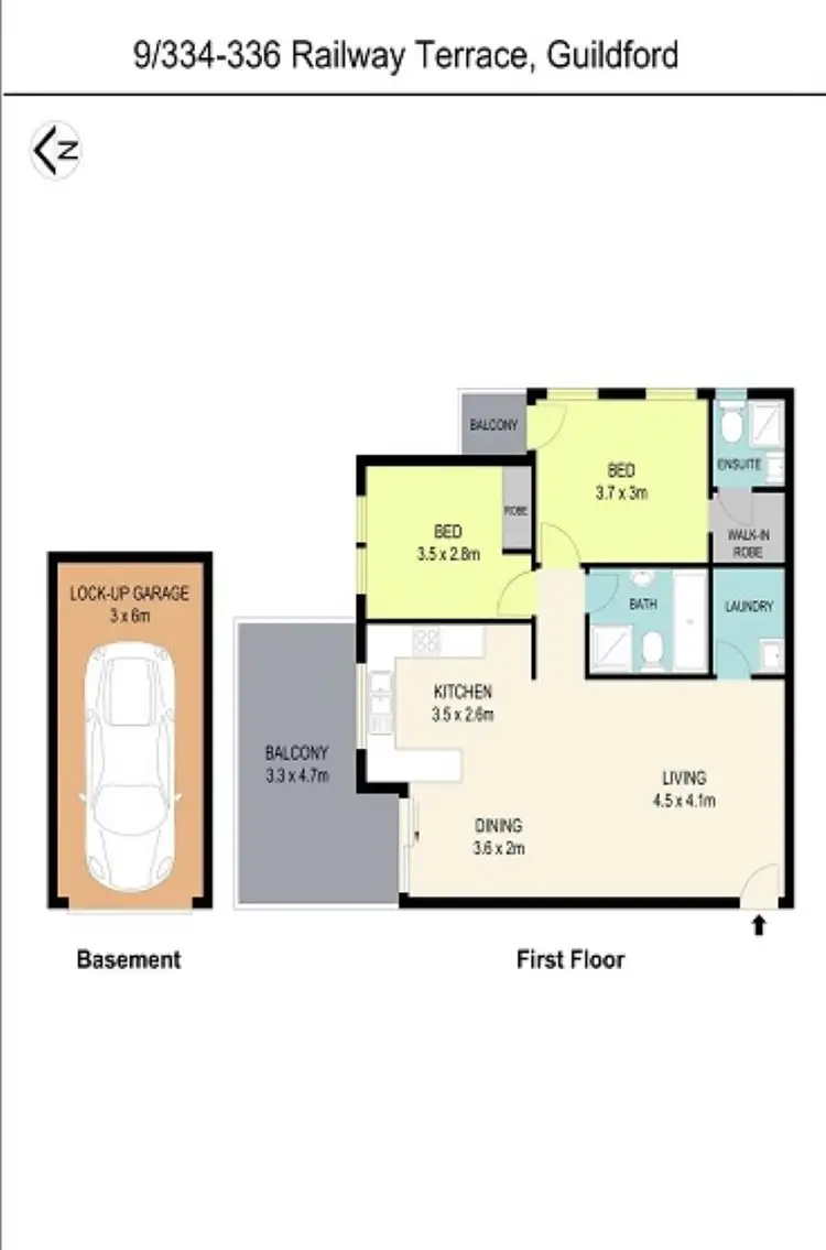 Floorplan of Homely apartment listing, 9/334-336 Railway Terrace, Guildford NSW 2161