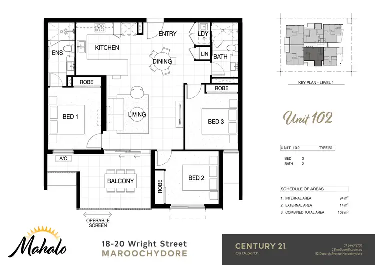 Floorplan of Homely unit listing, 102/18-20 Wright Street, Maroochydore QLD 4558