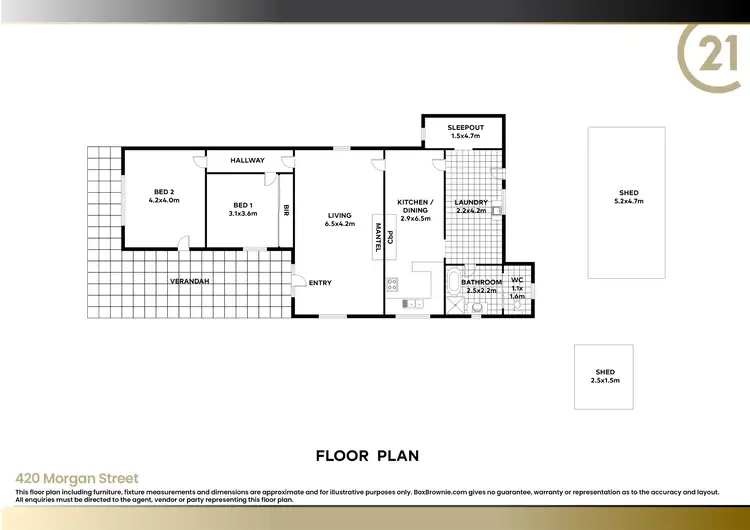 Floorplan of Homely house listing, 420 Morgan Street, Broken Hill NSW 2880