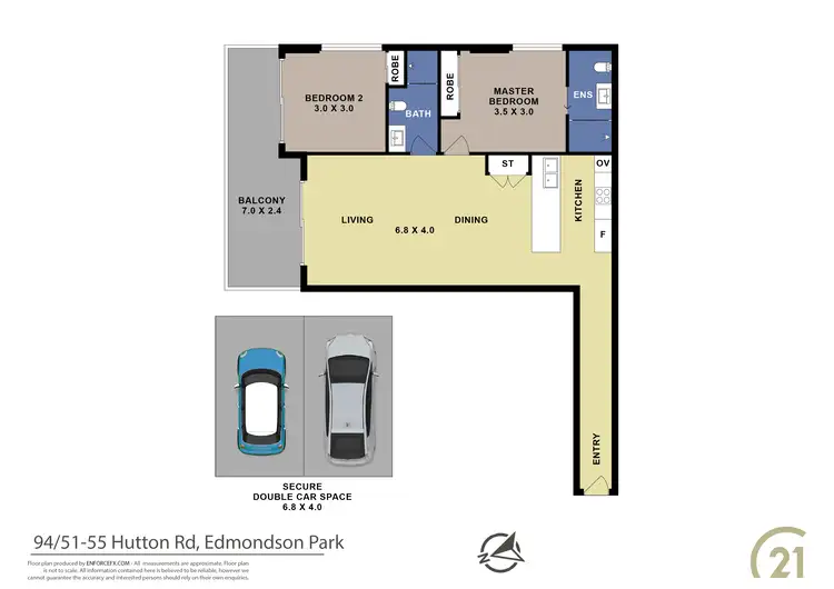 Floorplan of Homely unit listing, 94/51-55 Hutton Road, Edmondson Park NSW 2174
