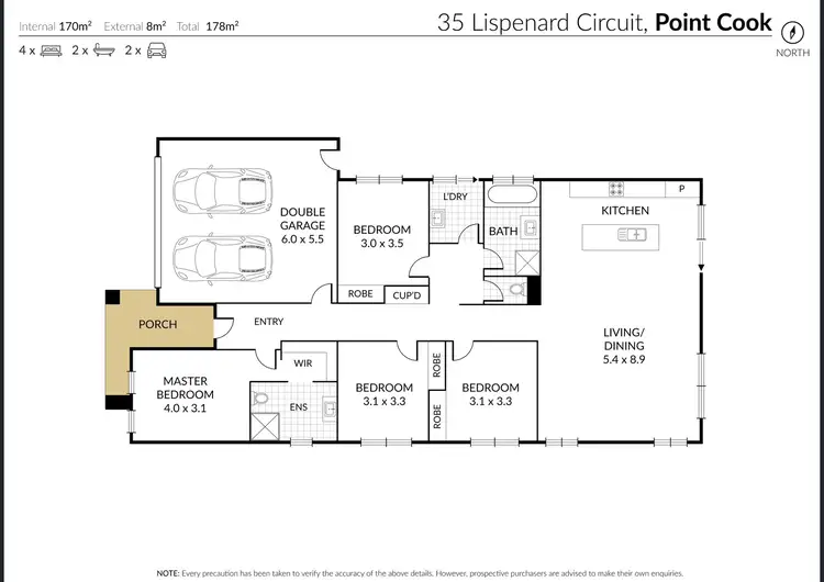 Floorplan of Homely house listing, 35 Lispenard Circuit, Point Cook VIC 3030