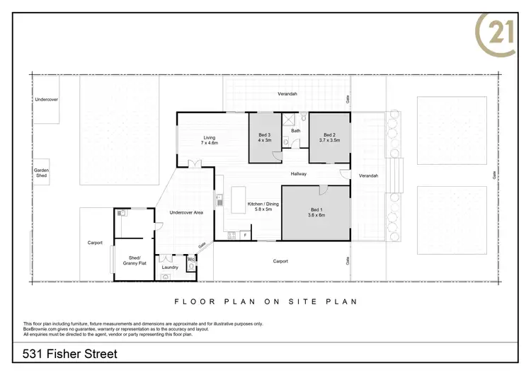 Floorplan of Homely house listing, 531 Fisher Street, Broken Hill NSW 2880
