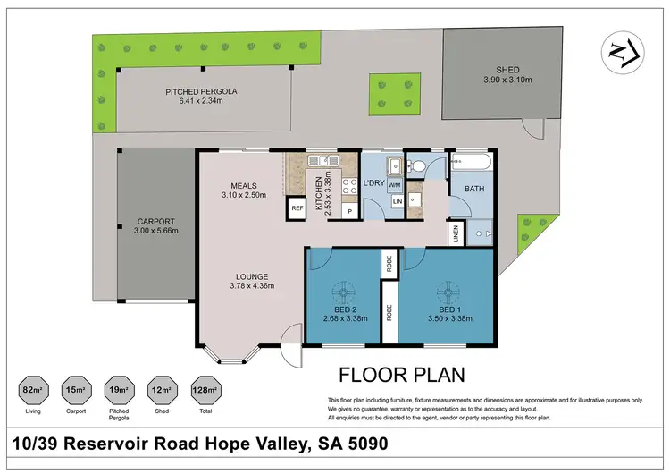Floorplan of Homely unit listing, 10/39 Reservoir Road, Hope Valley SA 5090