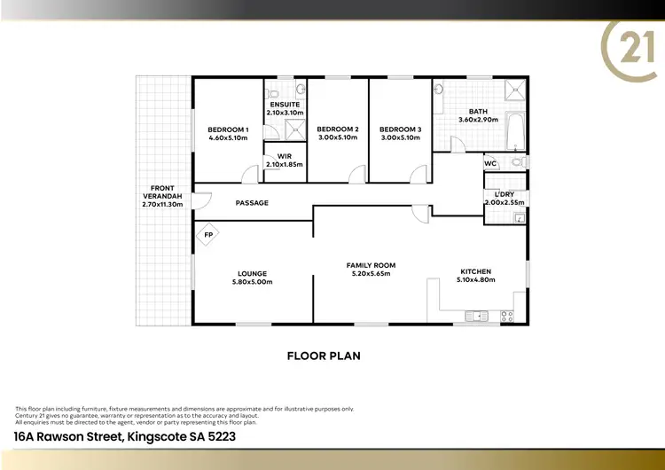 Floorplan of Homely house listing, 16A Rawson Street, Kingscote SA 5223