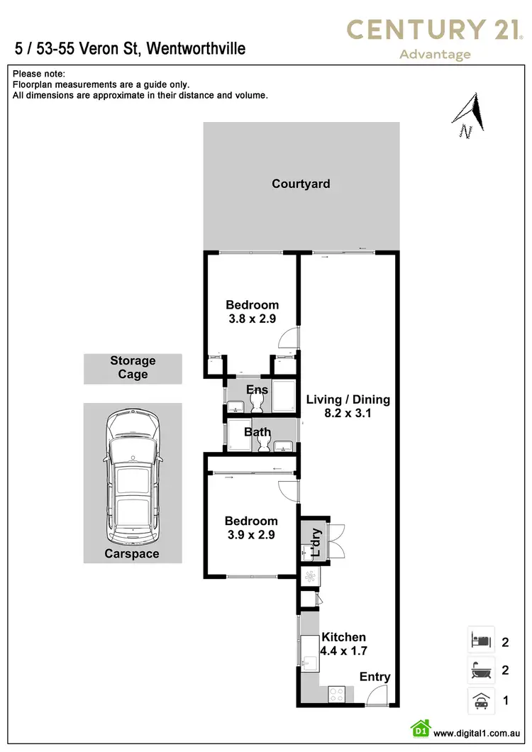 Floorplan of Homely apartment listing, 5/53-55 Veron Street, Wentworthville NSW 2145