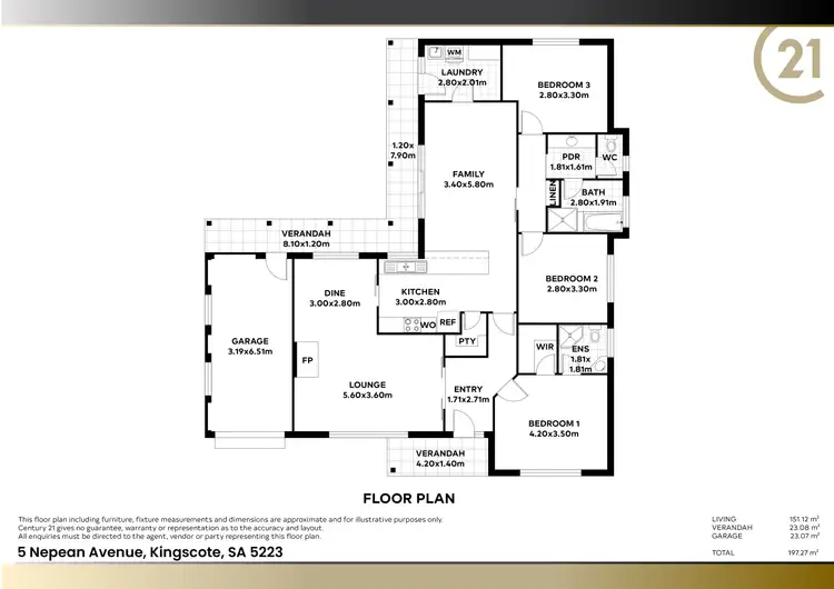 Floorplan of Homely house listing, 5 Nepean Avenue, Kingscote SA 5223
