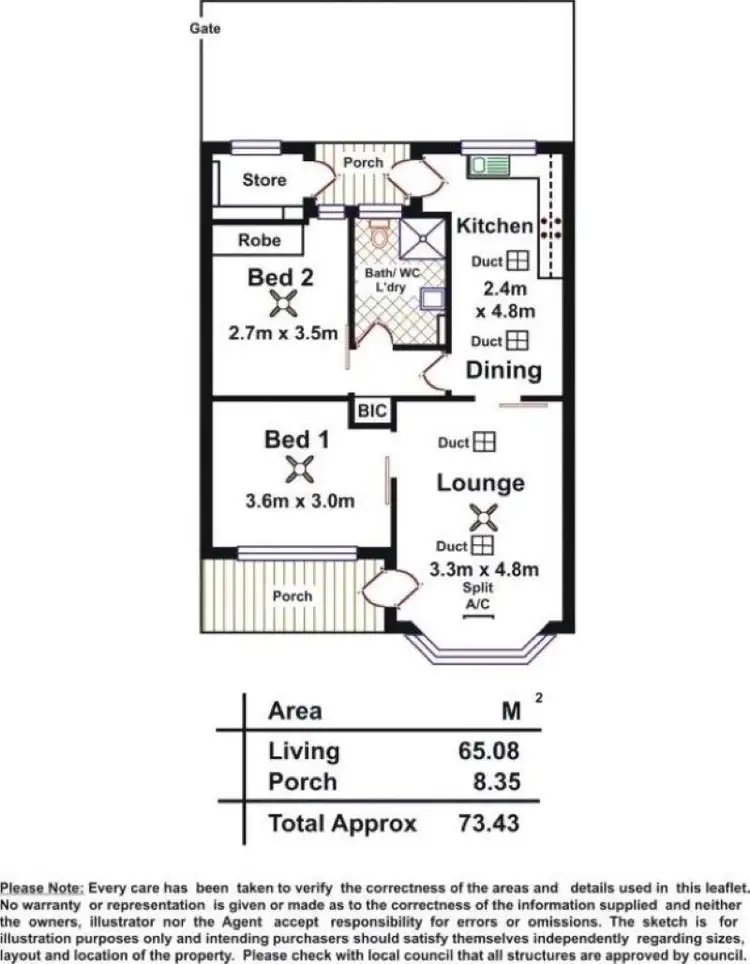 Floorplan of Homely unit listing, 2/7 Richman Avenue, Prospect SA 5082