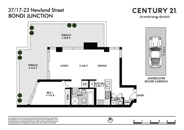 Floorplan of Homely apartment listing, 37/17-23 Newland Street, Bondi Junction NSW 2022