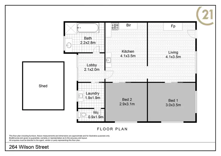 Floorplan of Homely house listing, 264 Wilson Street, Broken Hill NSW 2880