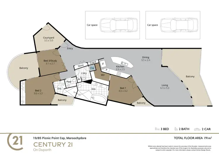 Floorplan of Homely unit listing, 19/85 Picnic Point Esplanade, Maroochydore QLD 4558