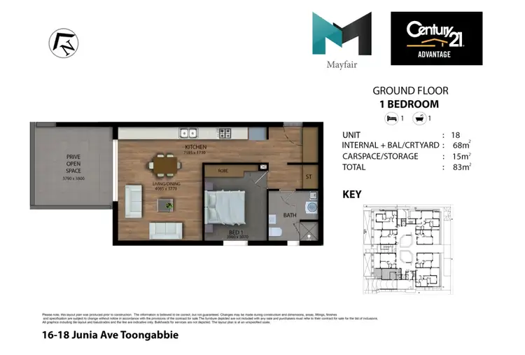 Floorplan of Homely apartment listing, 18/16-18 Junia Avenue, Toongabbie NSW 2146