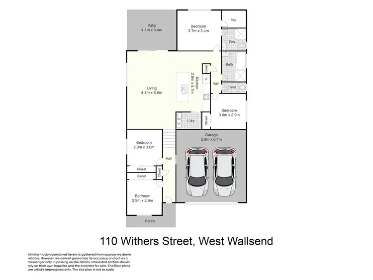 Floorplan of Homely house listing, 110 Withers Street, West Wallsend NSW 2286