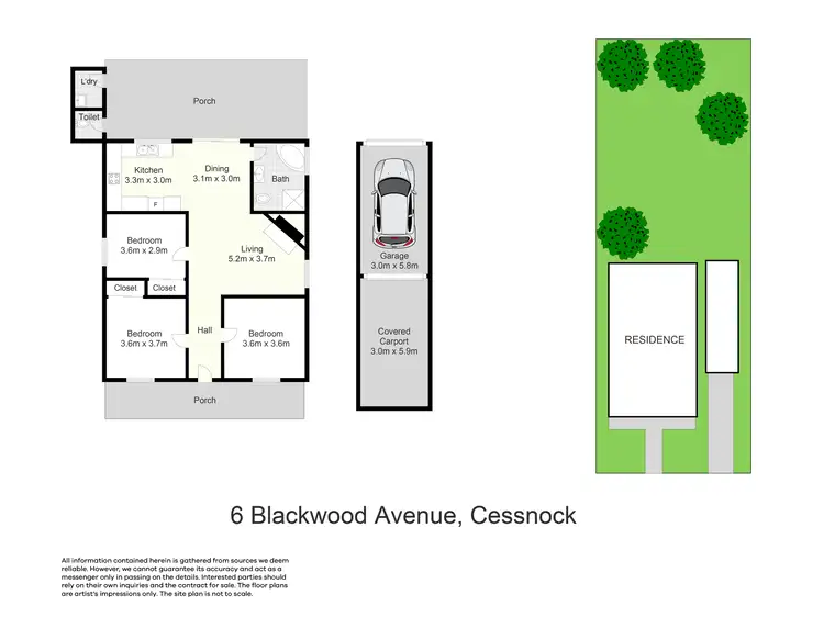 Floorplan of Homely house listing, 6 Blackwood Avenue, Cessnock NSW 2325