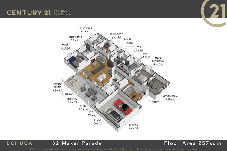 Floorplan of Homely house listing, 32 Maker Parade, Echuca VIC 3564
