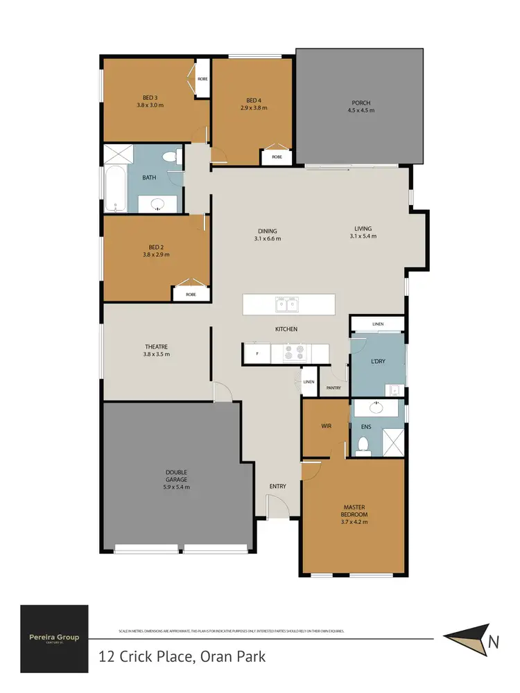 Floorplan of Homely house listing, 12 Crick Place, Oran Park NSW 2570