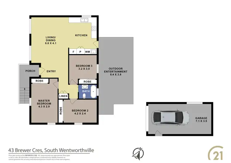 Floorplan of Homely house listing, 43 Brewer Crescent, South Wentworthville NSW 2145