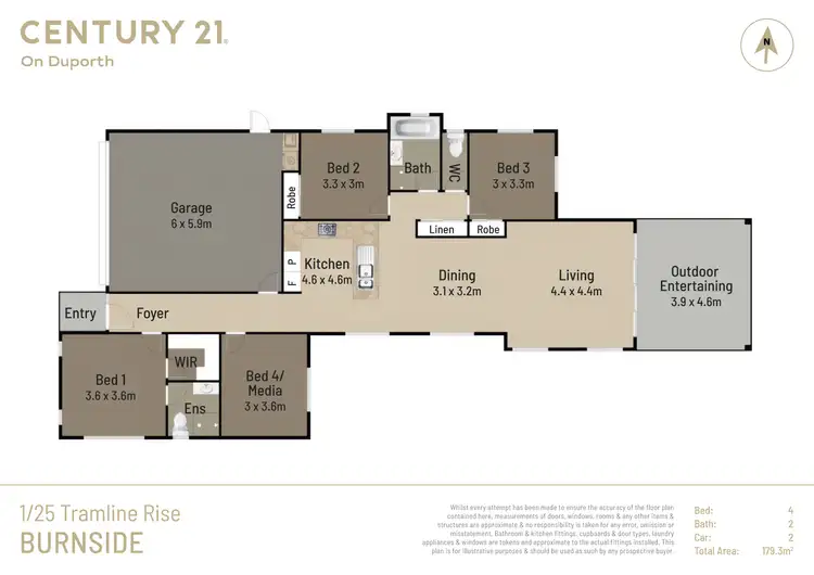 Floorplan of Homely house listing, 1/25 Tramline Rise, Burnside QLD 4560
