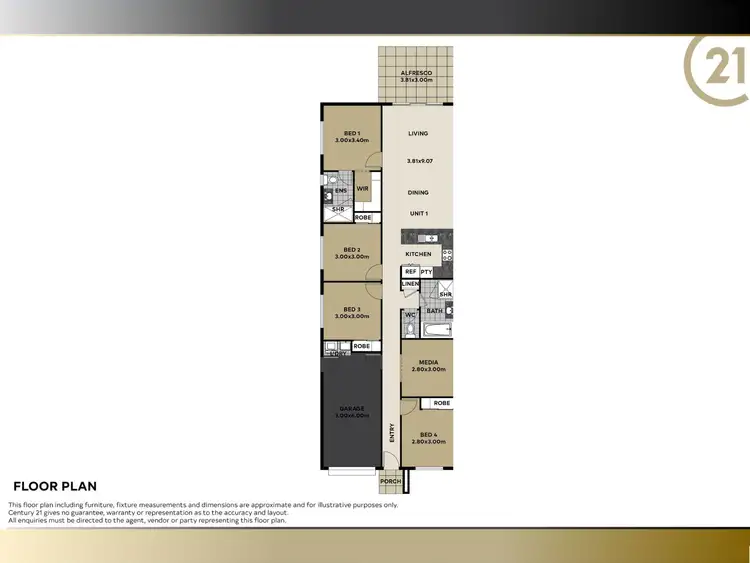 Floorplan of Homely semi-detached listing, 40a Lochdon Drive, Farley NSW 2320