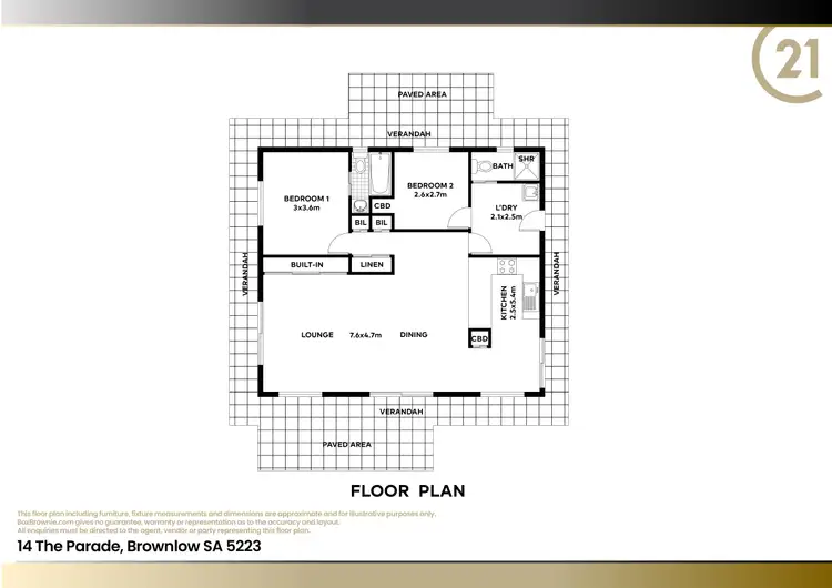 Floorplan of Homely house listing, 14 The Parade, Brownlow Ki SA 5223