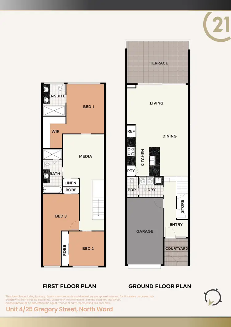 Floorplan of Homely townhouse listing, 4/25 Gregory Street, North Ward QLD 4810
