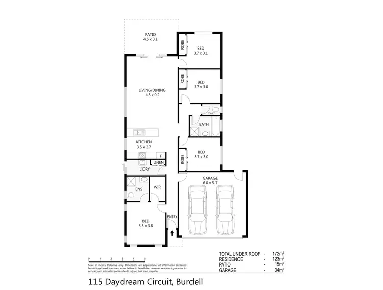 Floorplan of Homely house listing, 115 Daydream Circuit, Burdell QLD 4818
