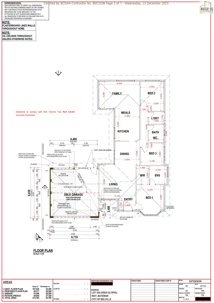 Floorplan of Homely house listing, 22 Spigl Way, Bateman WA 6150