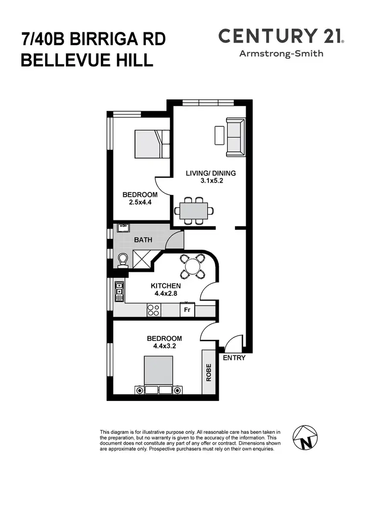 Floorplan of Homely apartment listing, 7/40B Birriga Road, Bellevue Hill NSW 2023