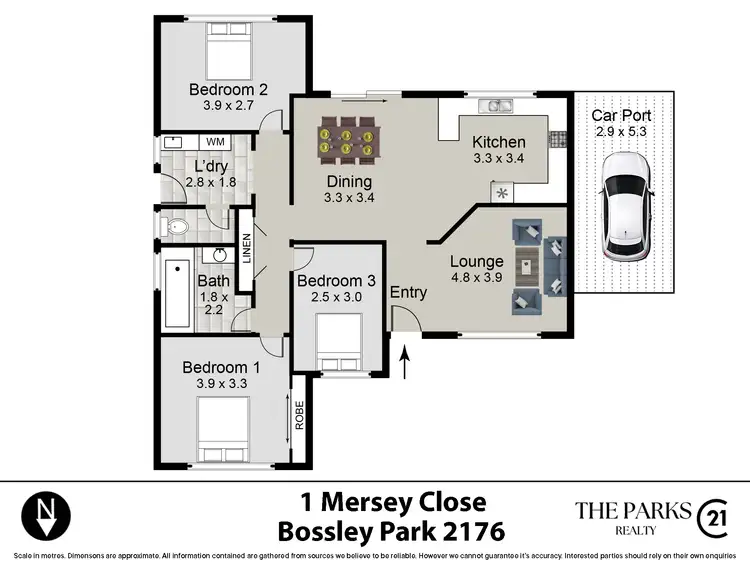 Floorplan of Homely house listing, 1 Mersey Close, Bossley Park NSW 2176