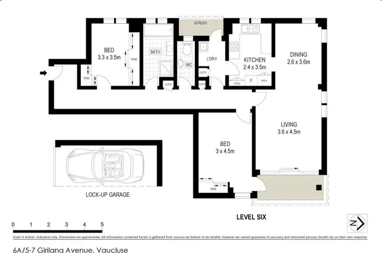 Floorplan of Homely apartment listing, 6a/5-7 Girilang Avenue, Vaucluse NSW 2030