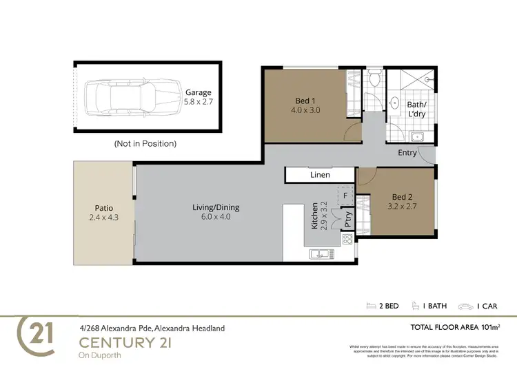 Floorplan of Homely unit listing, 4/268 Alexandra Parade, Alexandra Headland QLD 4572