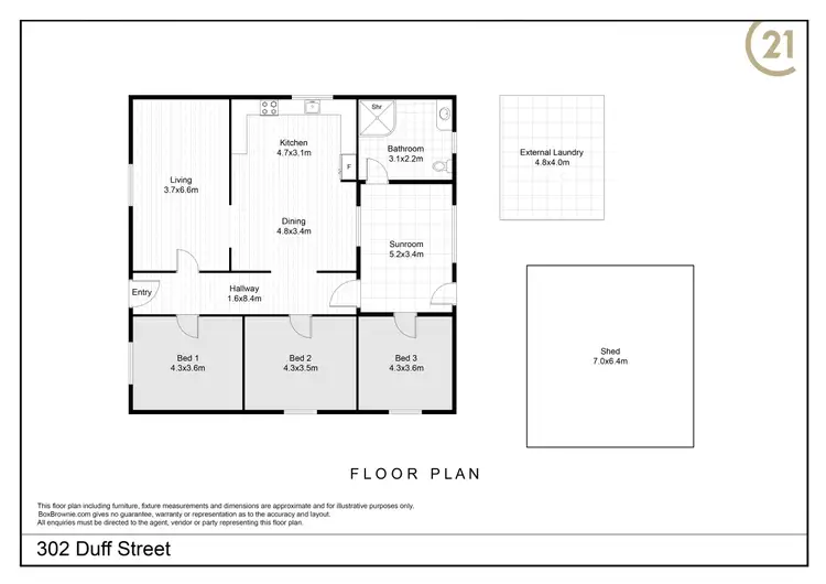 Floorplan of Homely house listing, 302 Duff Street, Broken Hill NSW 2880