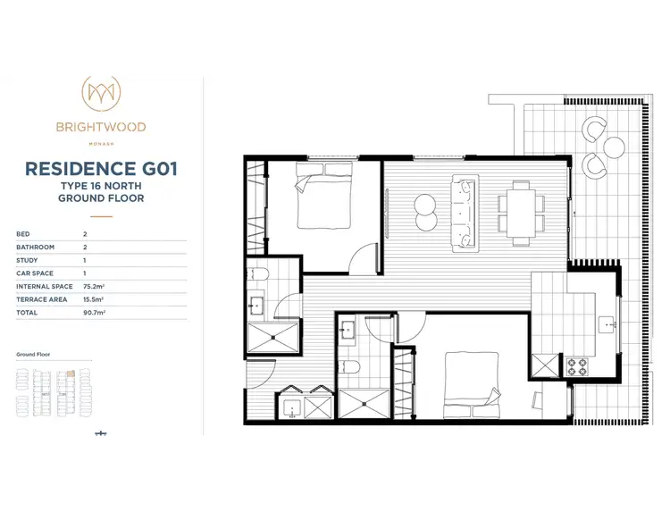 Floorplan of Homely apartment listing, G06/9 Renver Road, Clayton VIC 3168