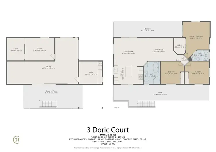 Floorplan of Homely house listing, 3 Doric Court, Cooloola Cove QLD 4580