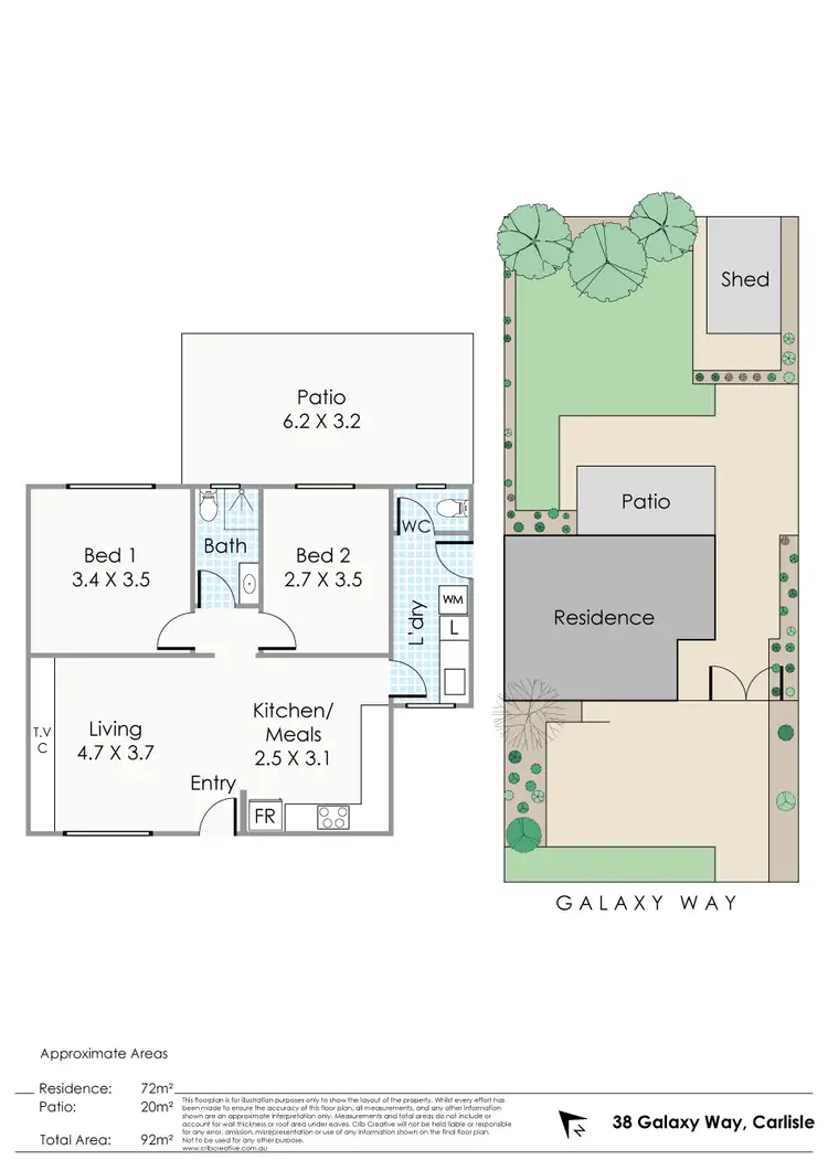 Floorplan of Homely house listing, 38 Galaxy Way, Carlisle WA 6101