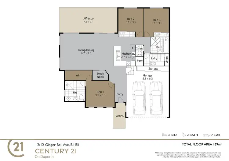 Floorplan of Homely semi-detached listing, 2/12 Ginger Bell Avenue, Bli Bli QLD 4560