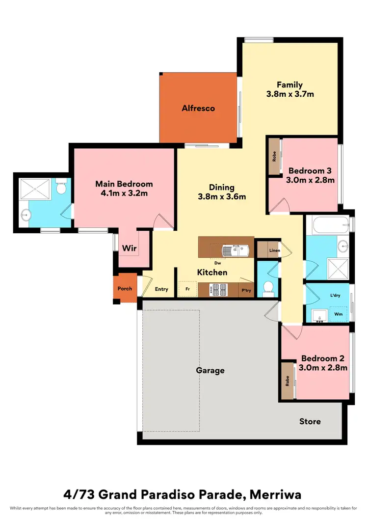 Floorplan of Homely house listing, 4/73 Grand Paradiso Parade, Merriwa WA 6030