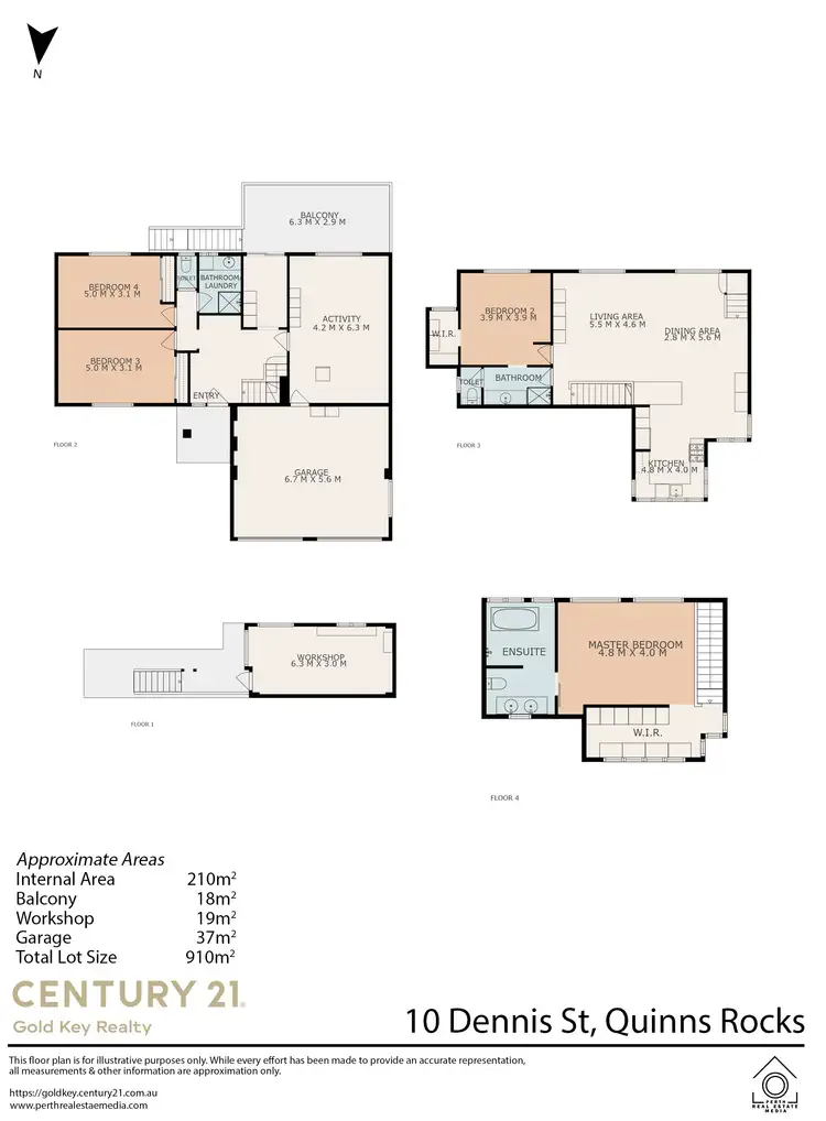 Floorplan of Homely house listing, 10 Dennis Street, Quinns Rocks WA 6030