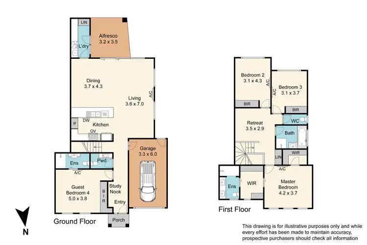 Floorplan of Homely townhouse listing, 1/4 Cantala Street, Clayton VIC 3168