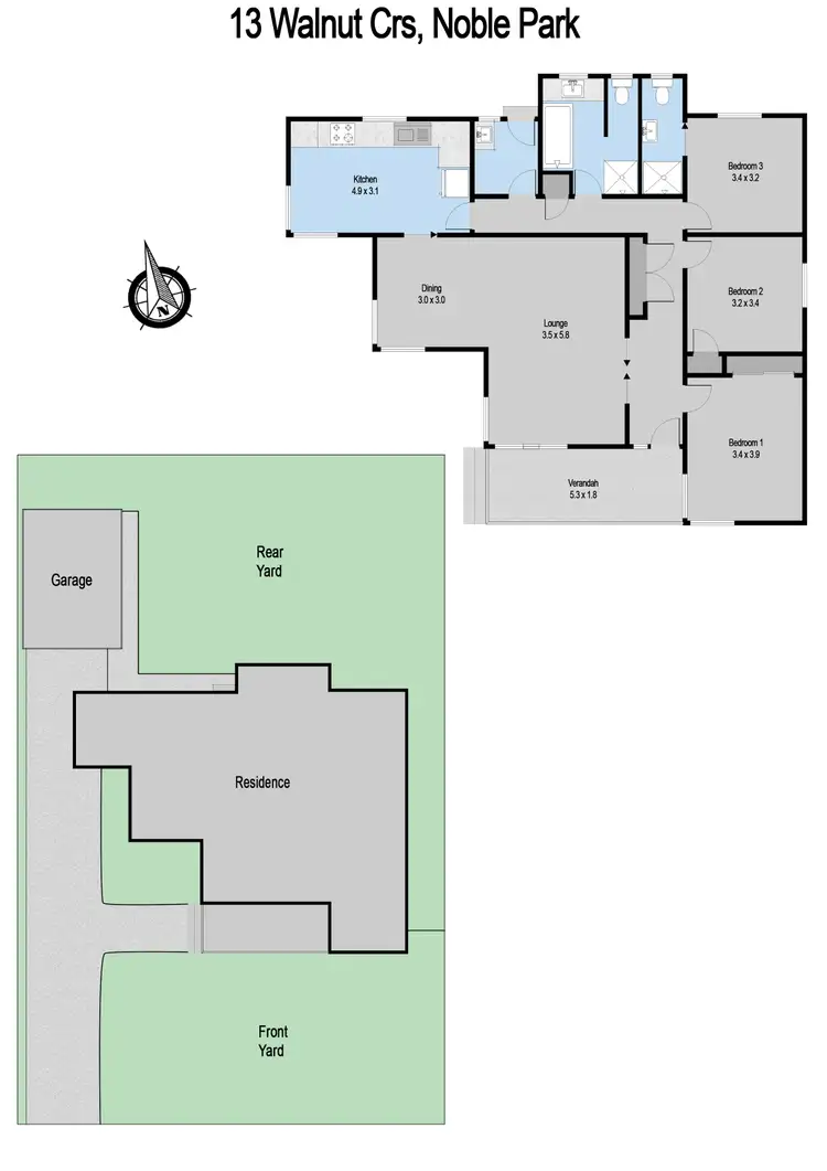 Floorplan of Homely house listing, 13 Walnut Crescent, Noble Park VIC 3174