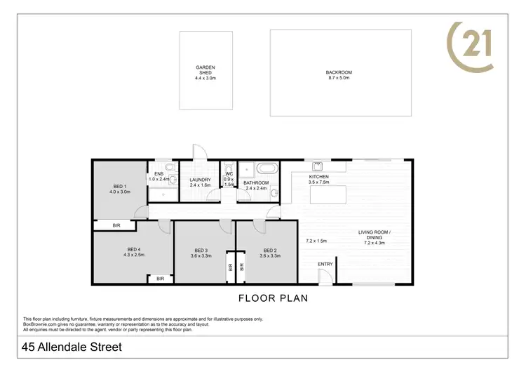 Floorplan of Homely house listing, 45 Allendale Street, Broken Hill NSW 2880
