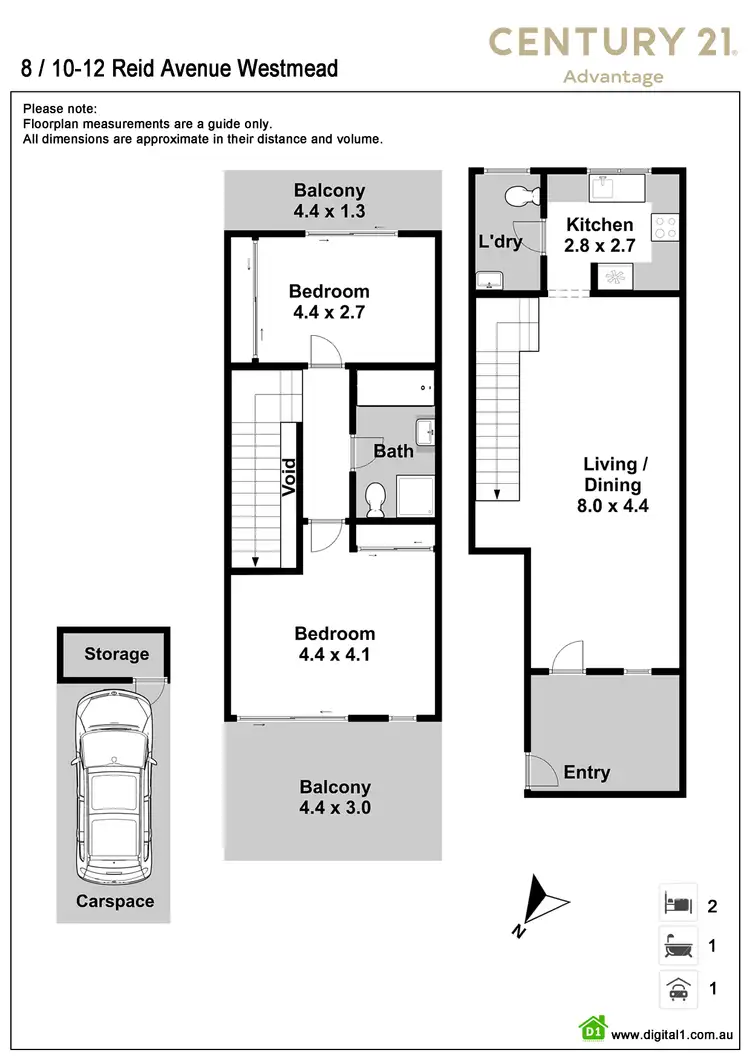 Floorplan of Homely unit listing, 8/10-12 Reid Avenue, Westmead NSW 2145