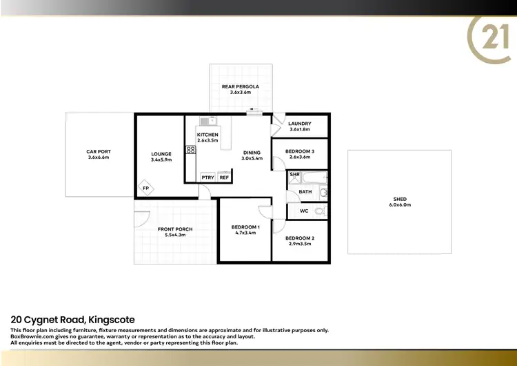 Floorplan of Homely house listing, 20 Cygnet Road, Kingscote SA 5223