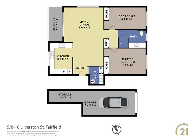 Floorplan of Homely unit listing, 5/8-10 Ulverstone Street, Fairfield NSW 2165