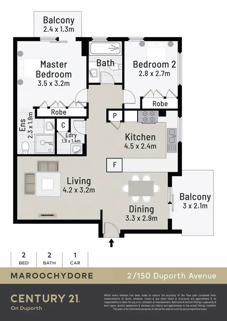 Floorplan of Homely unit listing, 2/150 Duporth Avenue, Maroochydore QLD 4558