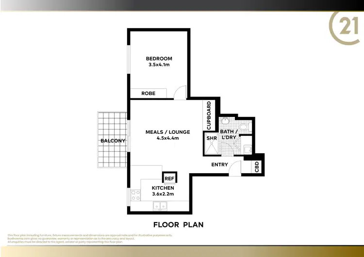 Floorplan of Homely unit listing, 6/75 Union Street, Cooks Hill NSW 2300